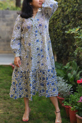 Blossom Breeze Full-Length Floral Dress